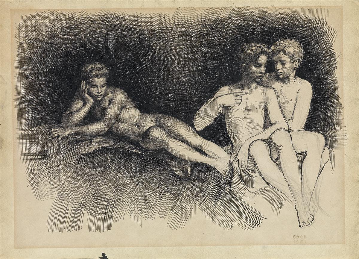 GASTON GOOR (1902-1977)  Three Nudes.